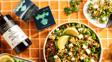 salade de lentilles et féta vegan