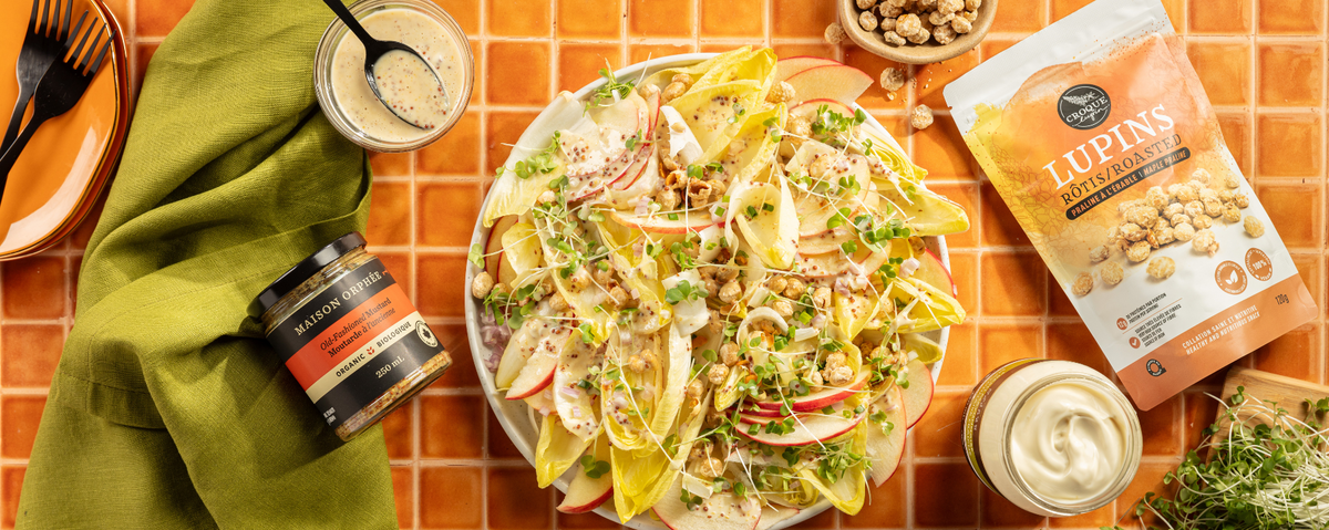 Endive, apple and crunchy lupin salad
&ndash; La Maison Orphée