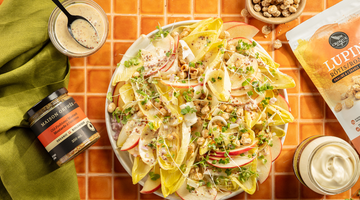 salade d'endives, pomme et lupins croquants