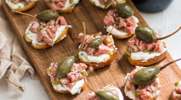 Bouchées de tartare de boeuf