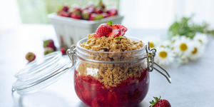 Croustade aux fraises et aux pistaches
