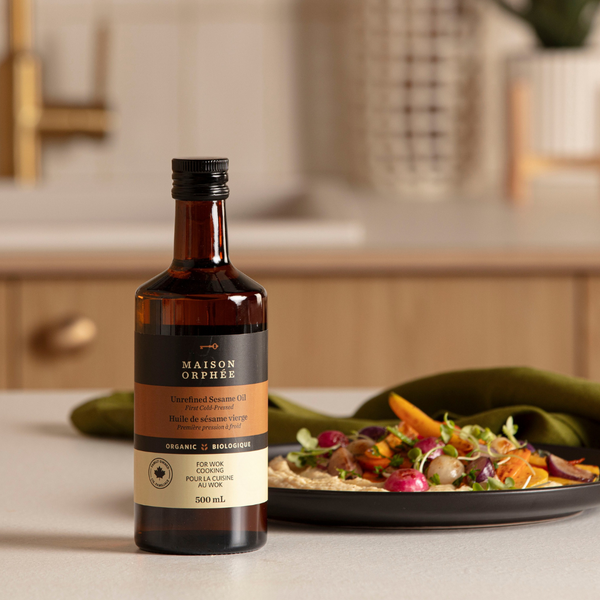Huile de sésame vierge biologique