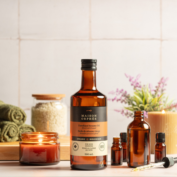 Huile de sésame vierge biologique