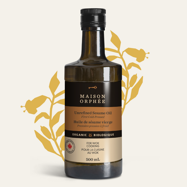 Huile de sésame vierge biologique