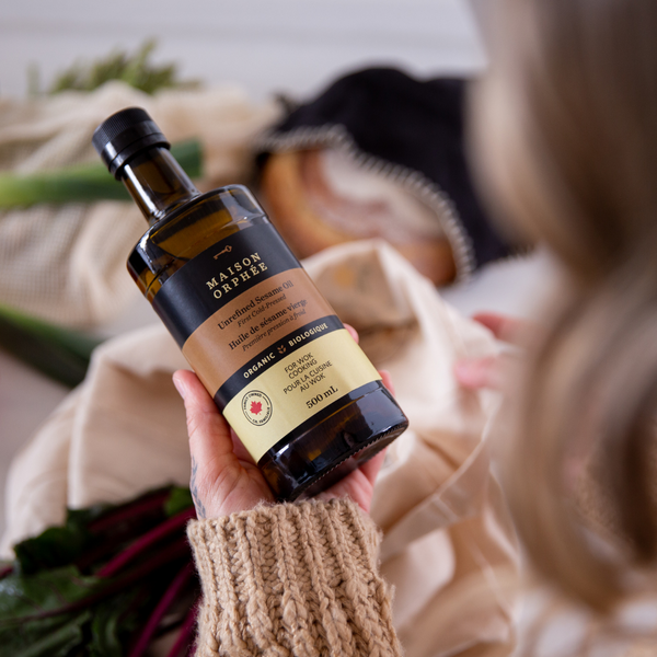 Huile de sésame vierge biologique