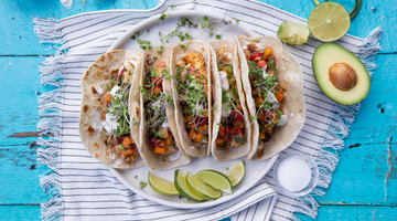 Fish tacos with strawberry salsa