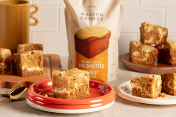 Blondies marbrés carottes & cheesecake