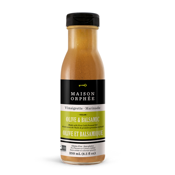 Vinaigrette-Olive and balsamic marinade. This marinade-vinaigrette is a tribute to the famous duo Olive oil and balsamic vinegar, perfectly balanced in our recipe.